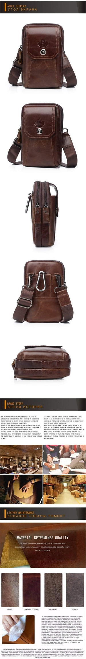Planet Gates Leather Waist Packs Pack Belt Bag Handbags Phone Pouch Bags Travel Waist Pack Male Waist men's Bag Fashion Flap