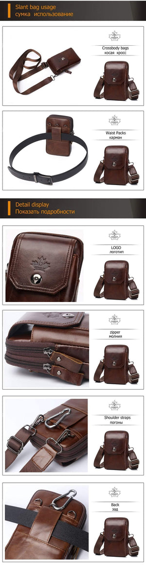 Planet Gates Leather Waist Packs Pack Belt Bag Handbags Phone Pouch Bags Travel Waist Pack Male Waist men's Bag Fashion Flap