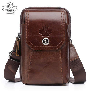 Planet Gates Leather Waist Packs Pack Belt Bag Handbags Phone Pouch Bags Travel Waist Pack Male Waist men's Bag Fashion Flap