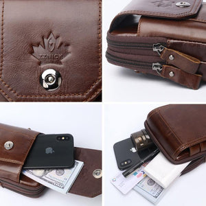 Planet Gates Leather Waist Packs Pack Belt Bag Handbags Phone Pouch Bags Travel Waist Pack Male Waist men's Bag Fashion Flap