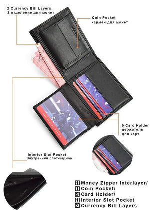 Planet Gates Leather Wallet Men Short Leather Purse Fashion Design Small Wallets Men  Coin Purses  for Man Card Holder