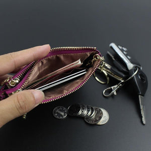 Planet Gates Leather Wallets Coin With Zipper Solid Women Wallet Genuine Cow Leather Small Luxury Brand Female Purse Fashion