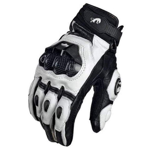 Planet Gates leather white / XL Motorcycle Gloves black Racing Genuine Leather Motorbike white Road Racing Team Glove men summer winter