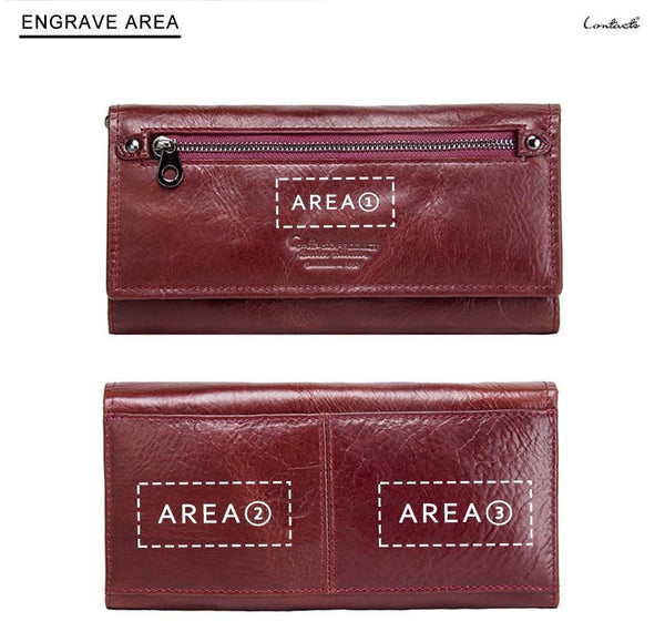 Planet Gates Leather Women Clutch Wallets Multiple Cards Holder Long Female Purse With Phone Bag Fashion Woman Wallet