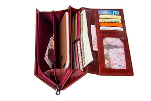 Planet Gates Leather Women Clutch Wallets Multiple Cards Holder Long Female Purse With Phone Bag Fashion Woman Wallet