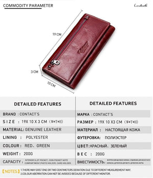 Planet Gates Leather Women Clutch Wallets Multiple Cards Holder Long Female Purse With Phone Bag Fashion Woman Wallet