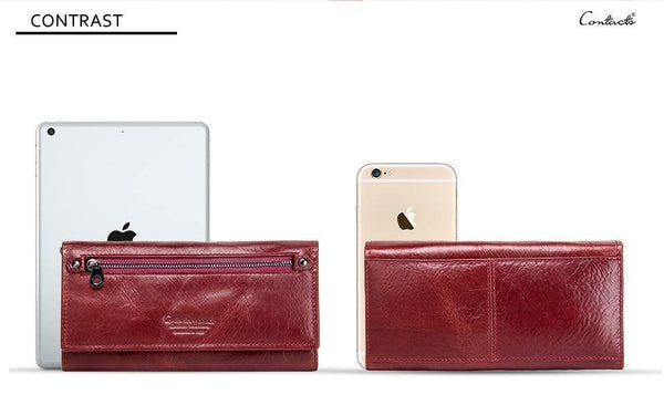 Planet Gates Leather Women Clutch Wallets Multiple Cards Holder Long Female Purse With Phone Bag Fashion Woman Wallet