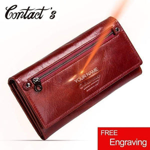 Planet Gates Leather Women Clutch Wallets Multiple Cards Holder Long Female Purse With Phone Bag Fashion Woman Wallet