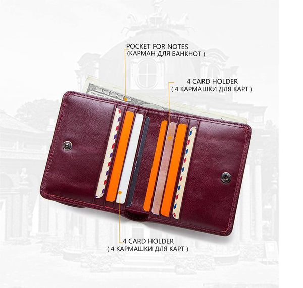 Planet Gates Leather Women Wallet Fashion Coin Purse For Girls Female Small Portomonee Lady Perse Money Bag Card Holder Mini Clutch