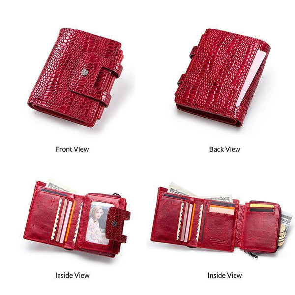 Planet Gates Leather Women Wallets Female Long Clutch Portomonee for Girls Zipper Coin Purse Brand Lady Wallet Card Holder Phone Bag