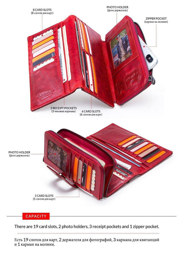 Planet Gates Leather Women Wallets Female Long Clutch Portomonee for Girls Zipper Coin Purse Brand Lady Wallet Card Holder Phone Bag