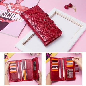 Planet Gates Leather Women Wallets Female Long Clutch Portomonee for Girls Zipper Coin Purse Brand Lady Wallet Card Holder Phone Bag
