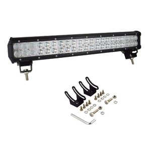 Planet Gates LED 20inch 126w 12V LED Light Bar License Plate Bracket Bull Bar IP67 Combo Beam Straight Car Offroad 4x4 for Jeep ATV
