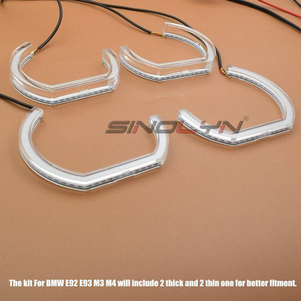 Planet Gates LED Angel Eyes Halo Rings 3D DTM LCI M4 Style For BMW E90 E92 F30 F31 E60 E82 M5 Turn Signal White Yellow Switchback Accessories