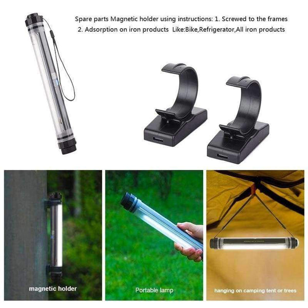 Planet Gates LED Camping Light IP68 Waterproof 5200mAh Rechargeable Battery 42 LED's Work Lamp Outdoor Portable Lights 2Magnet Clip