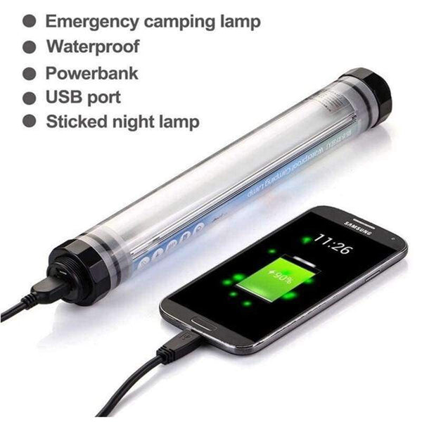 Planet Gates LED Camping Light IP68 Waterproof 5200mAh Rechargeable Battery 42 LED's Work Lamp Outdoor Portable Lights 2Magnet Clip