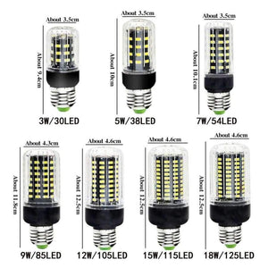 Planet Gates LED Corn Bulb Lamp E27 E14 110V 220V SMD5730 3W 7W 12W 15W 18W Light Bulbs Lampada LED Diode Lamps Energy Saving Light for Home