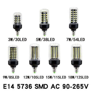 Planet Gates LED Corn Bulb Lamp E27 E14 110V 220V SMD5730 3W 7W 12W 15W 18W Light Bulbs Lampada LED Diode Lamps Energy Saving Light for Home