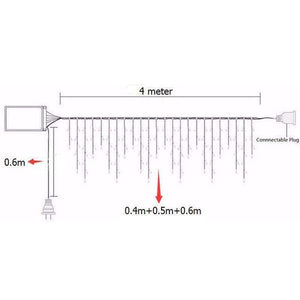 Planet Gates Led Curtain String 4.5Mx3M 5Mx0.4-0.6M Garland 300Led 96Led Led String For Christmas Wedding Party Holiday Lights