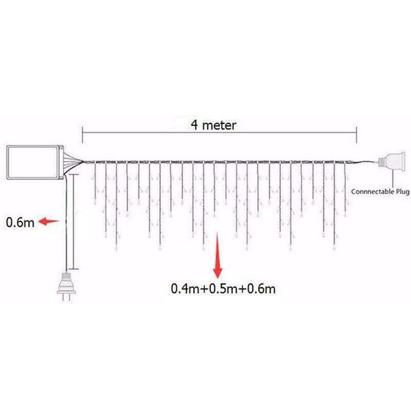 Planet Gates Led Curtain String 4.5Mx3M 5Mx0.4-0.6M Garland 300Led 96Led Led String For Christmas Wedding Party Holiday Lights