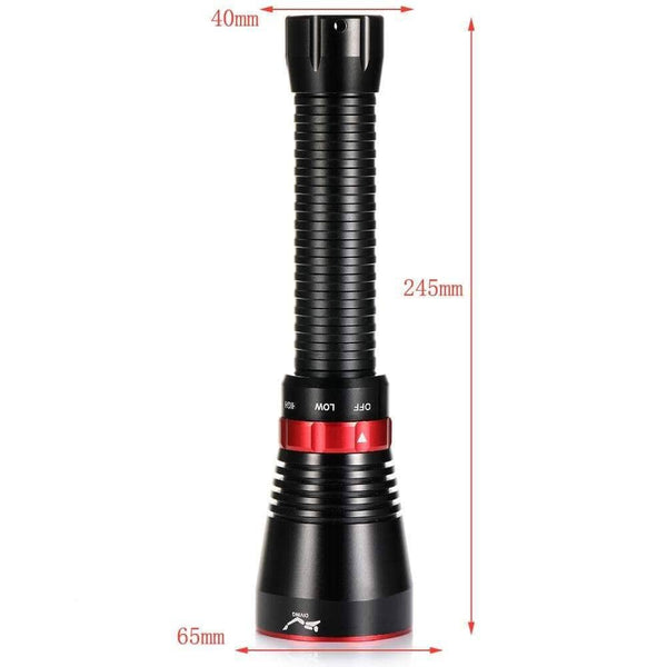 Planet Gates Led Diving Flashlight 6000 Lumens XHP70.2 Yellow Light Super Bright 100M Underwater Scuba Diving Torch Light