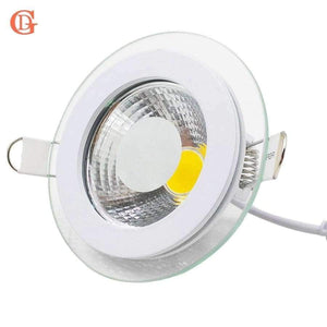 Planet Gates LED Downlight COB Dimmable 7W 10W 12W 15W 20W 30W LED COB Panel Light AC85-265V Recessed COB Downlight Glass Cover Down Light