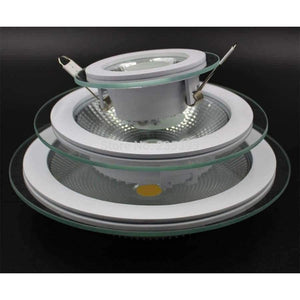 Planet Gates LED Downlight COB Dimmable 7W 10W 12W 15W 20W 30W LED COB Panel Light AC85-265V Recessed COB Downlight Glass Cover Down Light