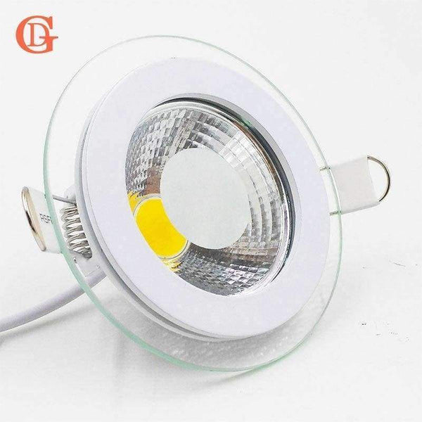 Planet Gates LED Downlight COB Dimmable 7W 10W 12W 15W 20W 30W LED COB Panel Light AC85-265V Recessed COB Downlight Glass Cover Down Light