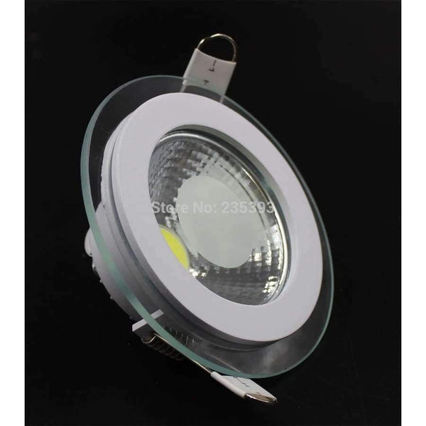 Planet Gates LED Downlight COB Dimmable 7W 10W 12W 15W 20W 30W LED COB Panel Light AC85-265V Recessed COB Downlight Glass Cover Down Light