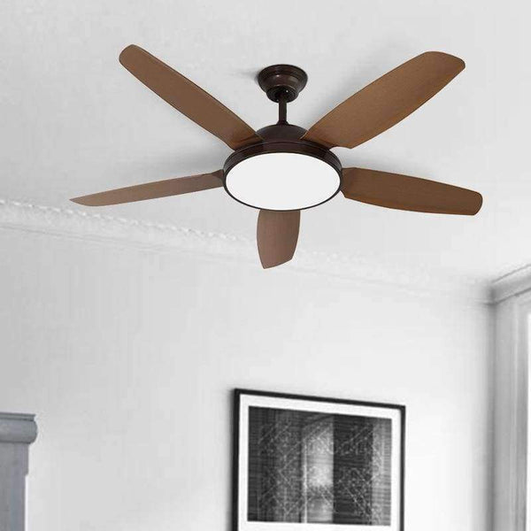 Planet Gates Led fan light living room dining room imitation wood led chandelier imported motor led ceiling lamp home energy-saving lighting