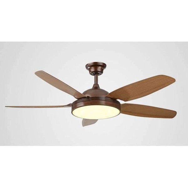 Planet Gates Led fan light living room dining room imitation wood led chandelier imported motor led ceiling lamp home energy-saving lighting