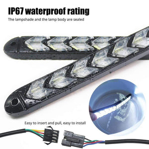 Planet Gates LED Flexible DRL Daytime Running Lights Turn Signal White/Amber Switchback Dynamic Streamer Knight Rider Strip Light Headlight