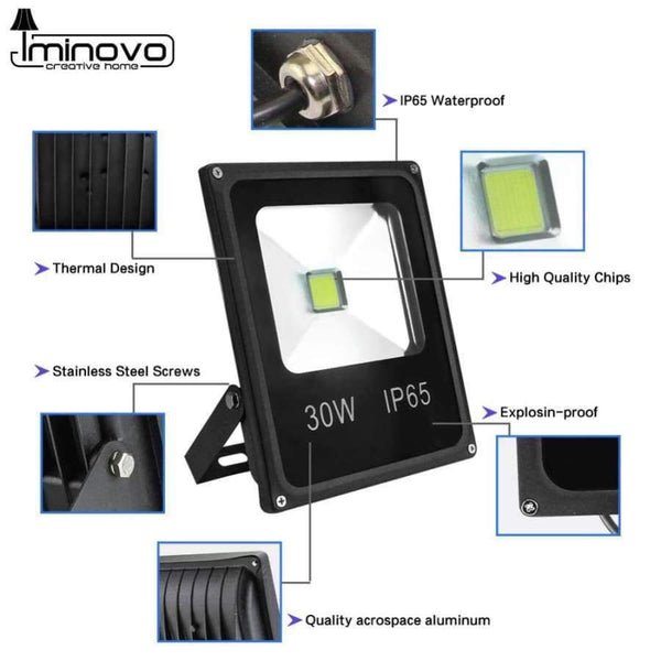 Planet Gates Led Flood Light Outdoor Spotlight Floodlight 10W 20W 30W 50W Wall Washer Lamp Reflector IP65 Waterproof Garden 220V RGB Lighting