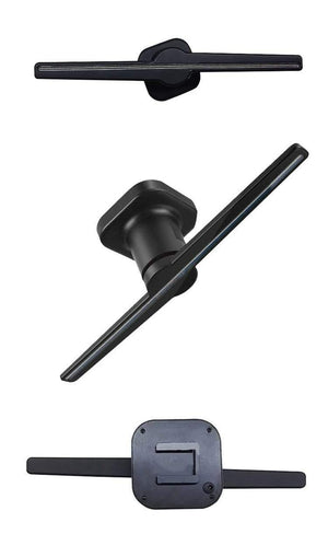 Planet Gates LED Holographic Projector Portable Hologram Player 3D Holographic Dispaly Fan Unique Hologram Projector Black