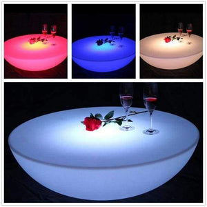 Planet Gates LED Illuminated Furniture Waterproof LED Table LED Coffee Table rechargeable SK-LF17 (D66*H22cm) 1pc