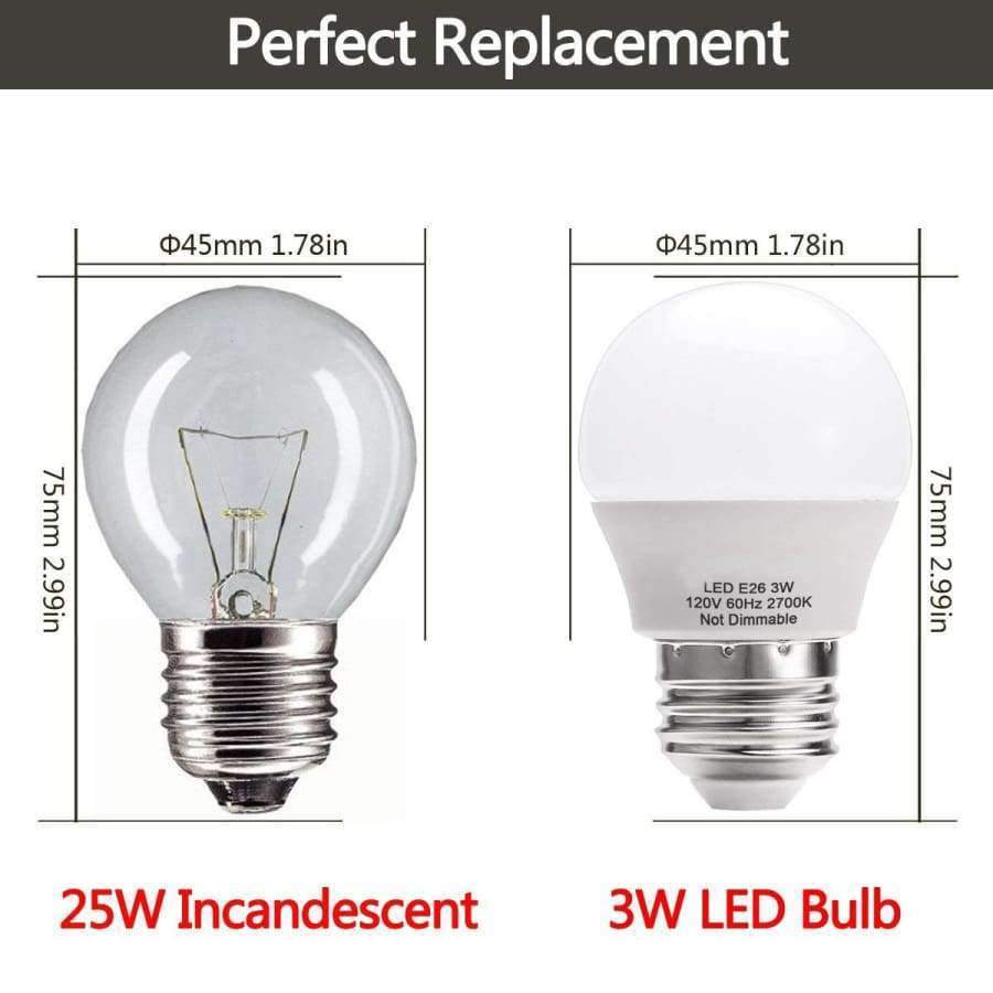 Planet Gates LED Light Bulbs 3W(25 Watt Equivalent) Warm White 2700K LED Energy Saving Light Bulbs,E26 Medium Screw Base LED Lights for Home