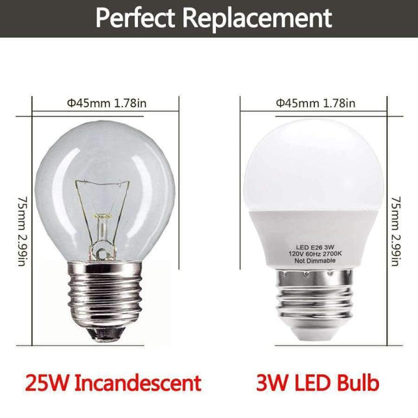 Planet Gates LED Light Bulbs 3W(25 Watt Equivalent) Warm White 2700K LED Energy Saving Light Bulbs,E26 Medium Screw Base LED Lights for Home