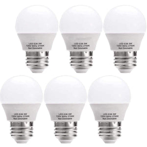 Led Light Bulbs 3W(25 Watt Equivalent) Warm White 2700K Led Energy Saving Light Bulbs E26 Medium Screw Base Led Lights For Home