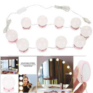 Planet Gates LED Light Bulbs Kit USB Charging Port Cosmetic Lighted Make up Mirrors Bulb Adjustable Brightness lights