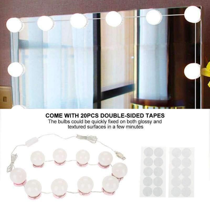 Planet Gates LED Light Bulbs Kit USB Charging Port Cosmetic Lighted Make up Mirrors Bulb Adjustable Brightness lights