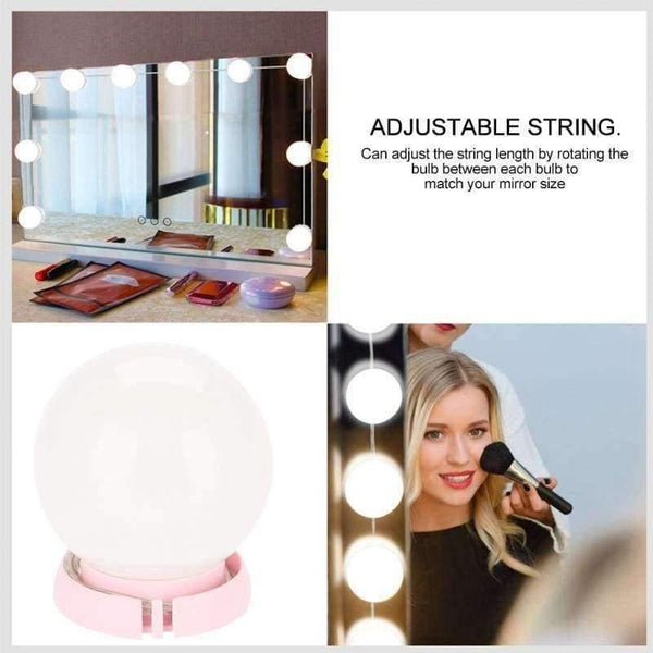 Planet Gates LED Light Bulbs Kit USB Charging Port Cosmetic Lighted Make up Mirrors Bulb Adjustable Brightness lights