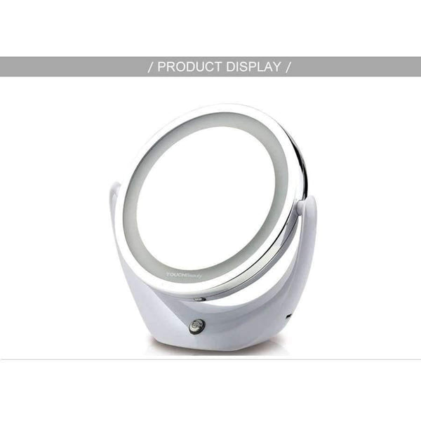 Planet Gates Led Light  Cosmetic Mirror Dual-side 1X and 5X, 360 Rotary, USB rechargeable Makeup Mirror TB-1276