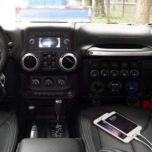 Planet Gates Led Marine Boat Switch Panel 12v 24v 6 Gang Waterproof On-Off Toggle Panel Switch USB Charger Socket Voltmeter 12v Power Outlet