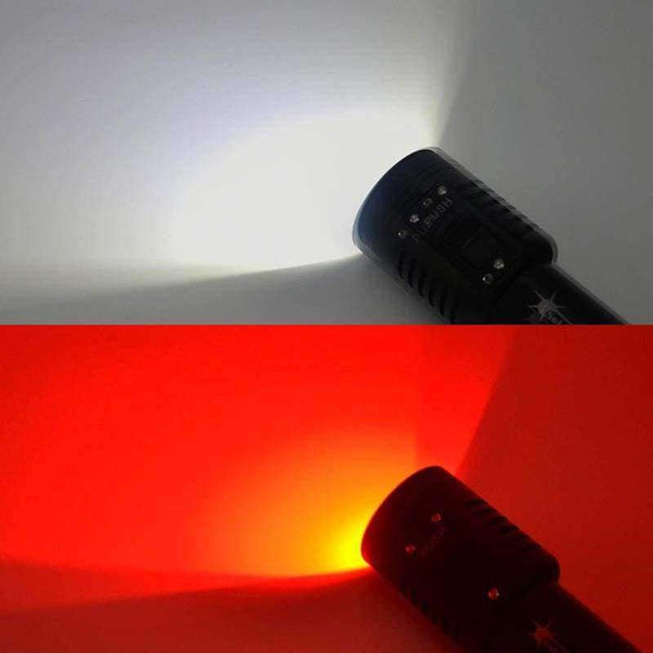 Planet Gates LED Portable Waterproof Flashlight Diver Diving Flashlight Scuba Photography Lamp Underwater Video LED Torch Light 100M 3200LM
