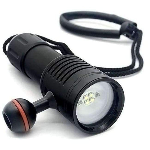 Planet Gates LED Portable Waterproof Flashlight Diver Diving Flashlight Scuba Photography Lamp Underwater Video LED Torch Light 100M 3200LM