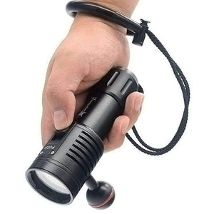 Planet Gates LED Portable Waterproof Flashlight Diver Diving Flashlight Scuba Photography Lamp Underwater Video LED Torch Light 100M 3200LM