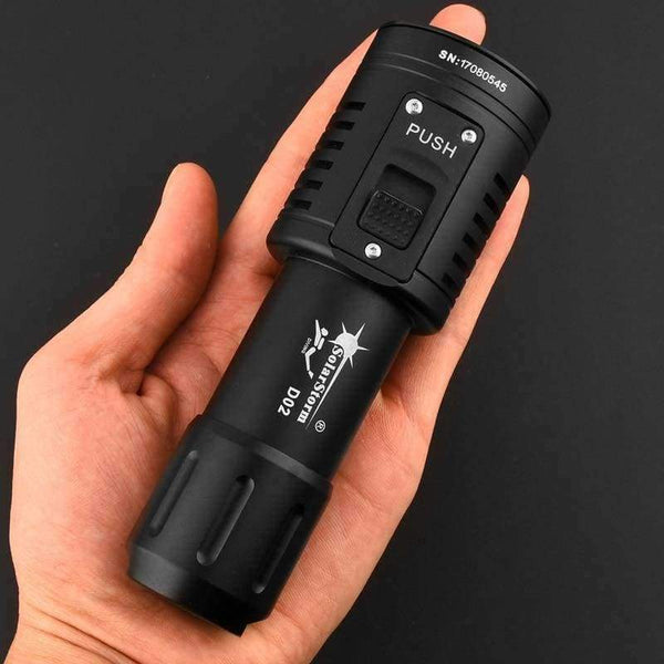 Planet Gates LED Portable Waterproof Flashlight Diver Diving Flashlight Scuba Photography Lamp Underwater Video LED Torch Light 100M 3200LM