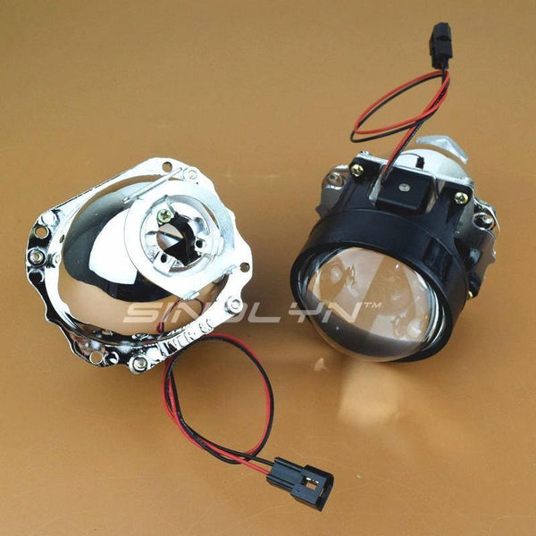 Planet Gates LED Running Lights Angel Eyes HID Bi xenon Projector Lenses for Headlights H4 H7 Car Retrofit Headlamp Lens Devil Eyes