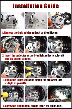 Planet Gates LED Running Lights Angel Eyes HID Bi xenon Projector Lenses for Headlights H4 H7 Car Retrofit Headlamp Lens Devil Eyes