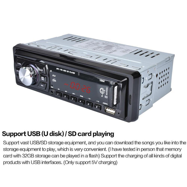 Planet Gates LED Screen In-Dash FM Car Input Receiver Stereo 50W x 4 LCD Display SD USB MP3 WMA Radio Player